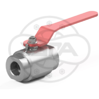 Кран шаровой разборный трехсоставной муфтовый Dn10 Pn100 09Г2С 11лс45п