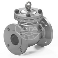 Клапан обратный поворотный фланцевый Dn250 Pn40 10Х17Н13М2ТЛ 19нж53нж