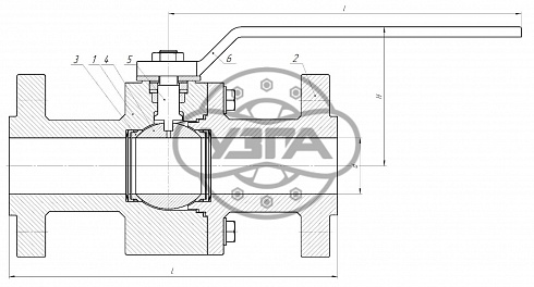 Кран шаровой разборный с уплотнением «металл-металл»  Dn15 Pn40 12Х18Н10Т