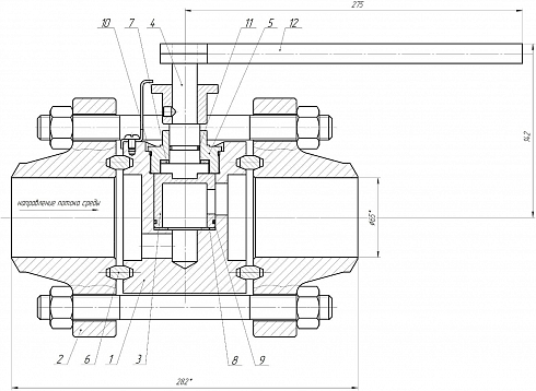 Кран дискретный (КД) Dn65 Pn210 Ст. 20